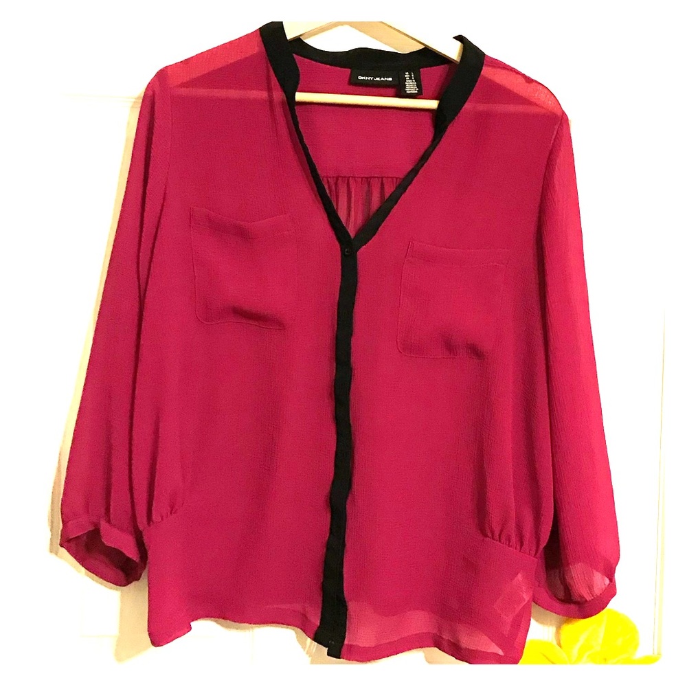 Magenta color DKNY blouse